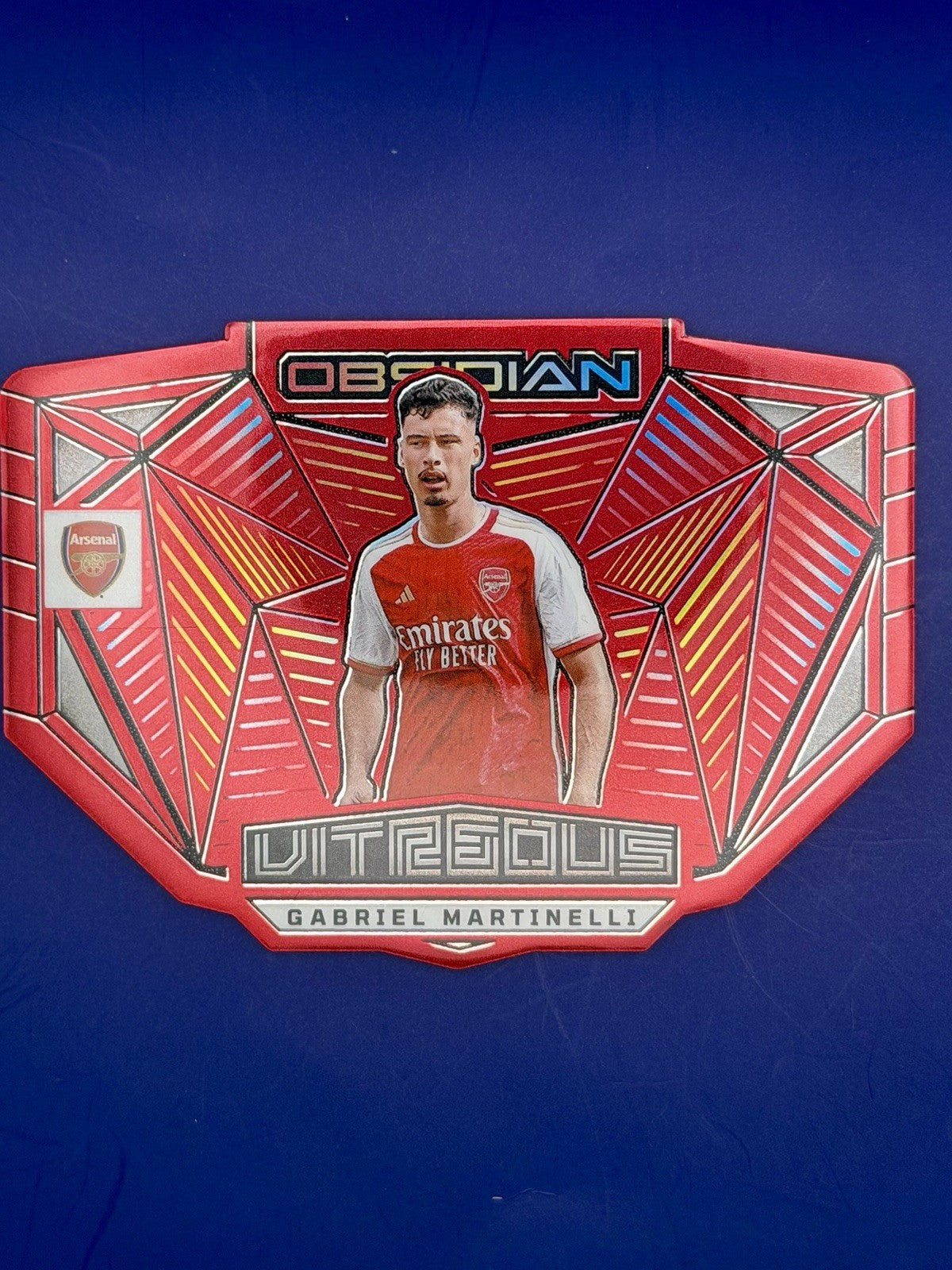 2023-24 Panini Obsidian Gabriel Martinelli Arsenal Vitreous Red Etch /10
