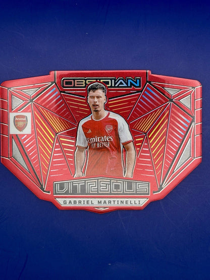 2023-24 Panini Obsidian Gabriel Martinelli Arsenal Vitreous Red Etch /10