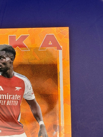 2023-24 Topps Chrome UCC Bukayo Saka Arsenal Orange /25