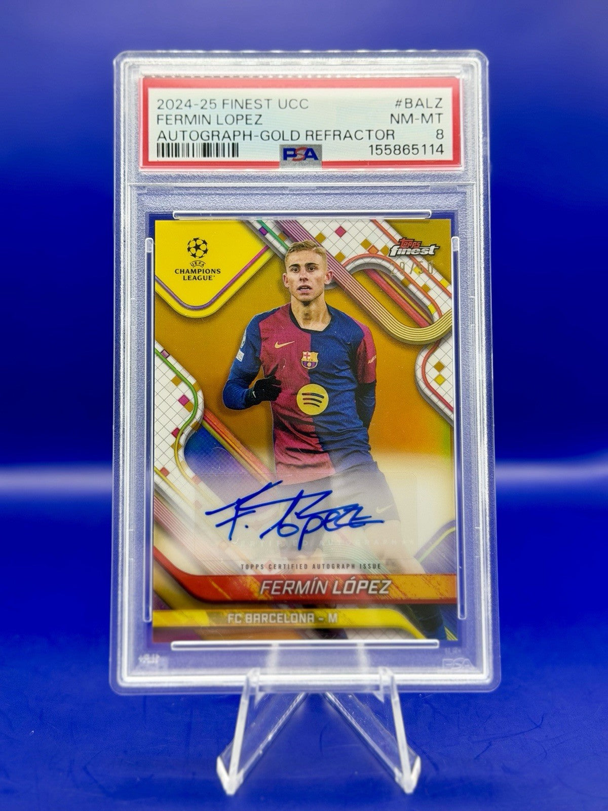 25-25 Topps Finest UCC Fermin Lopez Auto Gold Refractor/50