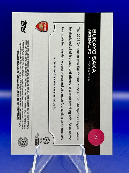 2023-24 Topps Chrome UCC Bukayo Saka Arsenal Orange /25