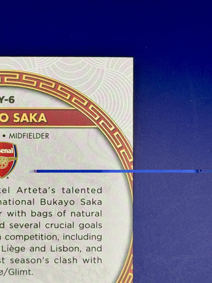 2024 Topps UCC Year Of The Dragon Bukayo Saka Arsenal Purple Parallel/15