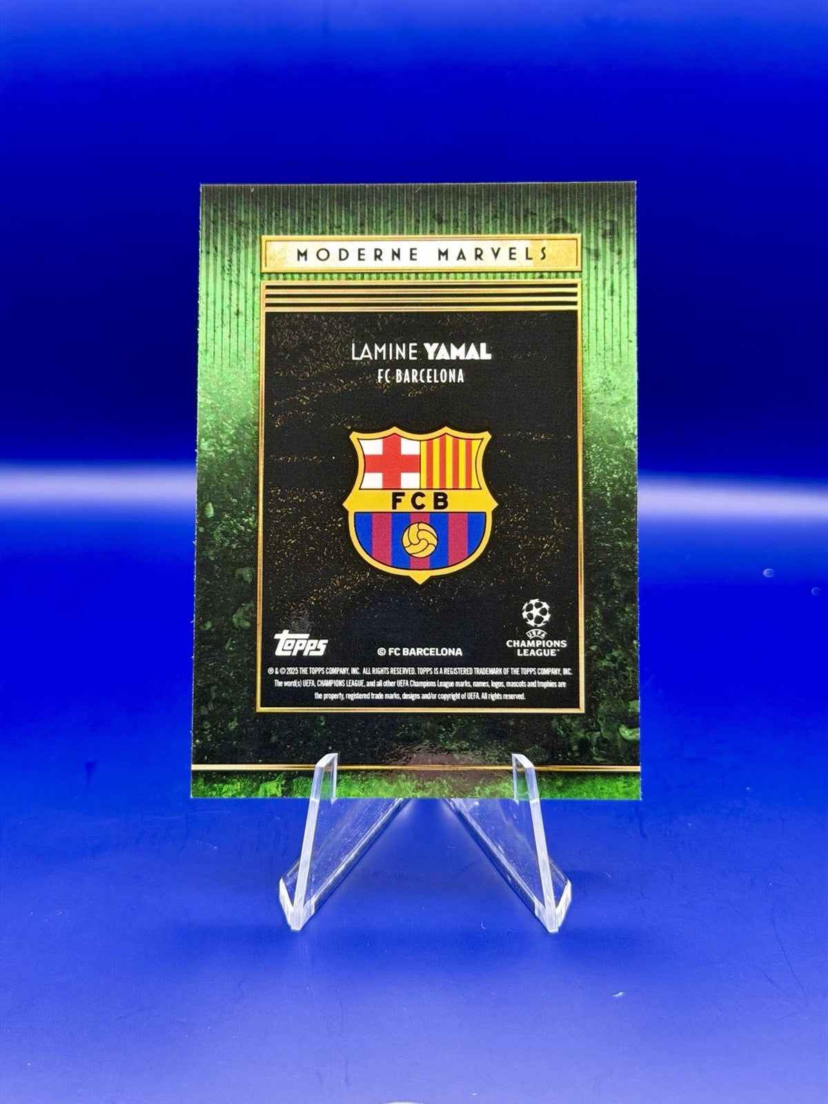 2025-26 Topps Deco UCC - Moderne Marvels Lamine Yamal FC Barcelona Green /75