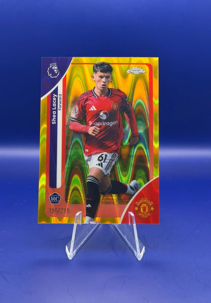 2025-26 Topps Chrome Shea Lacey Rookie Man Utd Gold Wave Refractor /275
