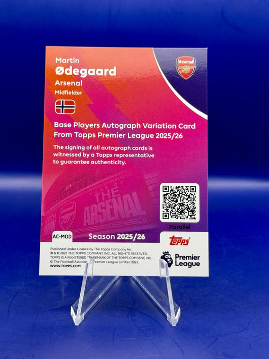 25/26 Topps Pl Martin Odegaard Arsenal Auto /25