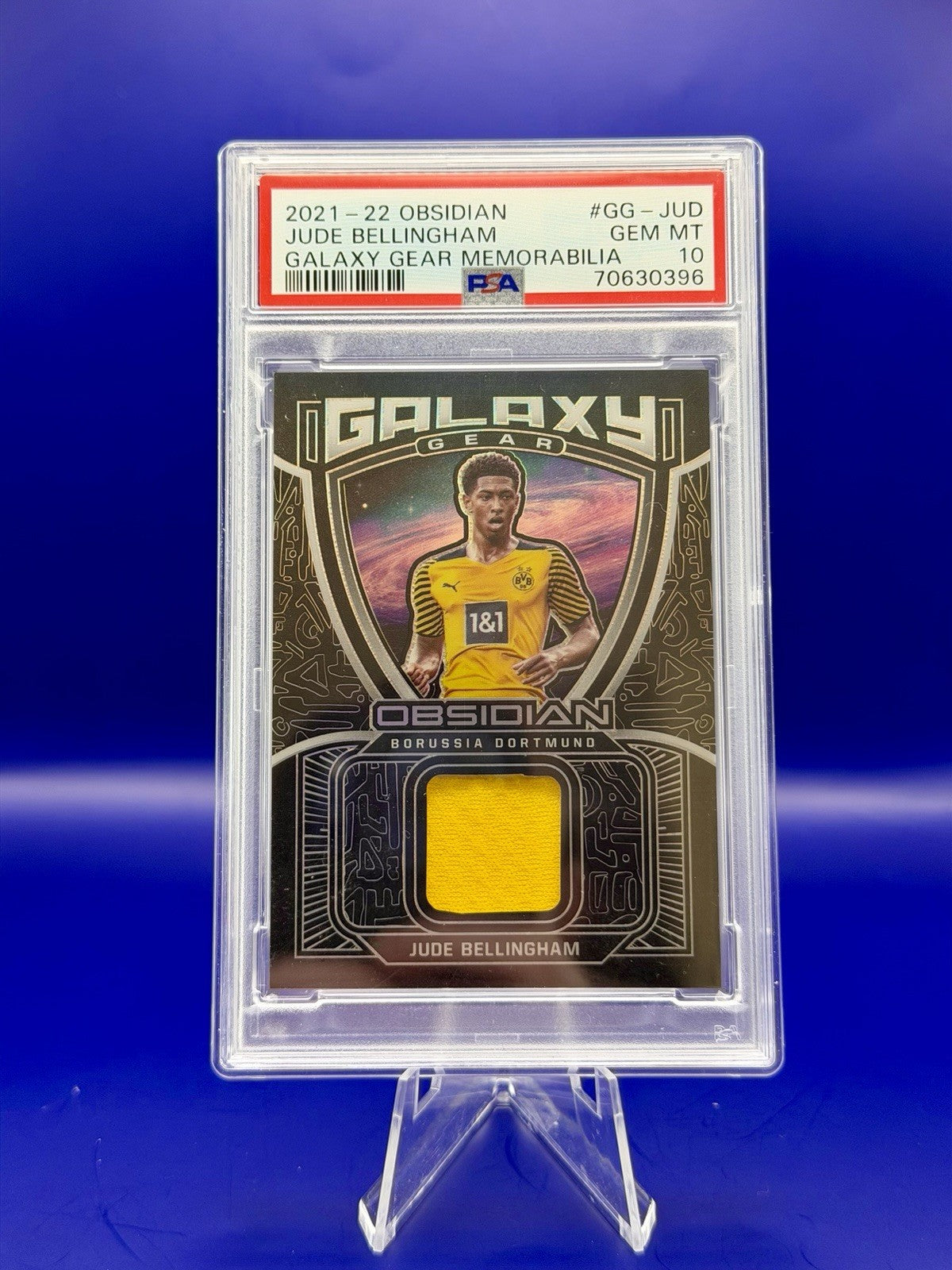 2021-22 Obsidian Jude Bellingham Galaxy Gear Memorabilia /149 Dortmund PSA 10