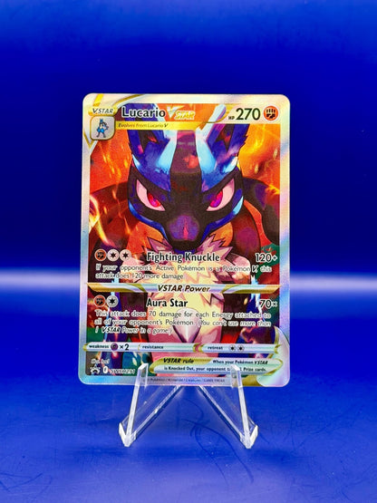 Pokémon TCG Lucario VSTAR SWSH291 Crown Zenith Black Star Promo Card