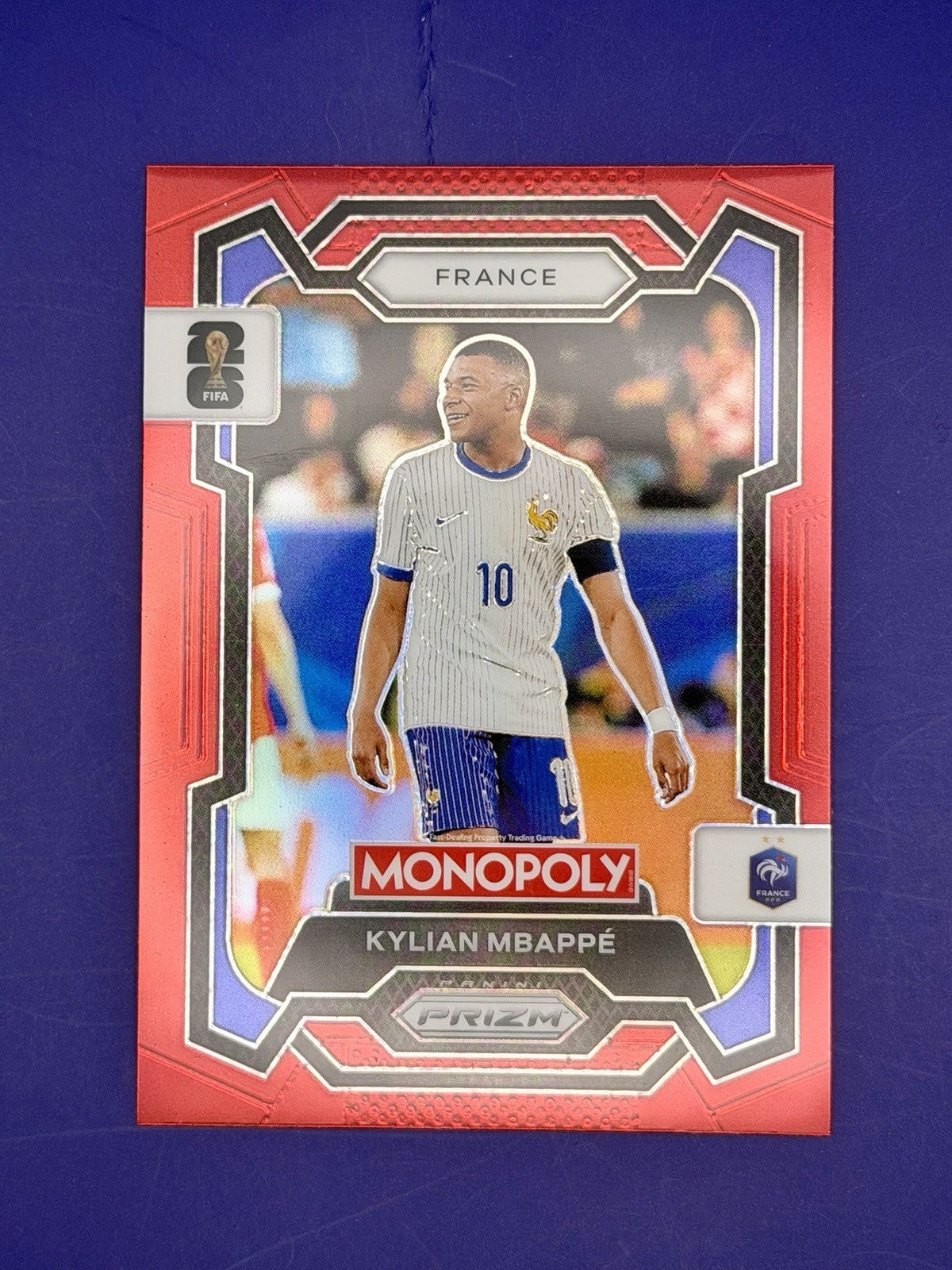 2026 Panini - Monopoly Prizm FIFA World Cup Kylian Mbappe France Red Parallel 