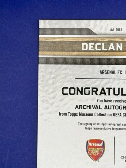 2023/24 Tops Museum Archival Arsenal England Declan Rice Auto /25