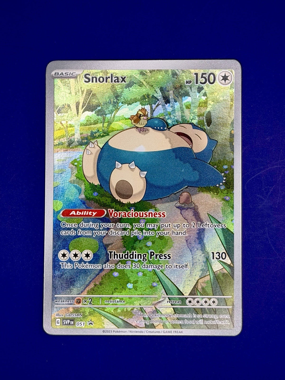 Pokemon 151 Snorlax SVP 051 Black Star ETB Promo Full Art Holo-UNSEALED NM/Mint