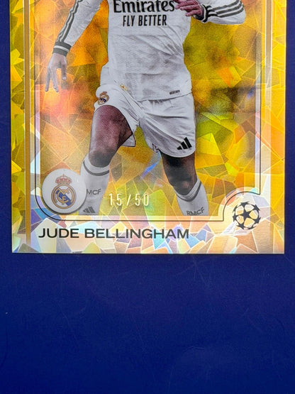 2024-25 Topps Chrome UEFA Jude Bellingham Gold Sapphire /50 