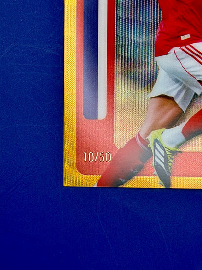 2025-26 Topps Chrome Declan Rice Arsenal Gold Refractor /50