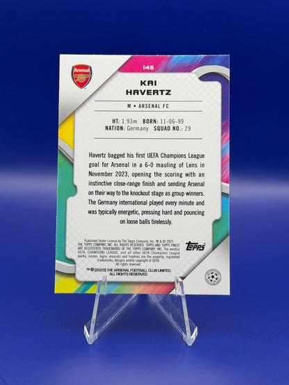 2025 Topps Finest Kai Havertz Arsenal Refractor /250