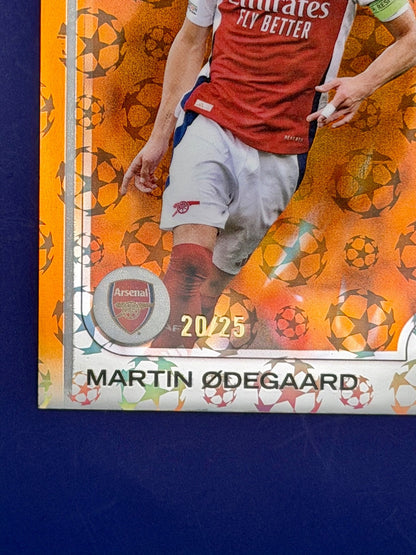 2025 Topps Chrome Martin Odegaard Orange Logofractor Starball 20/25