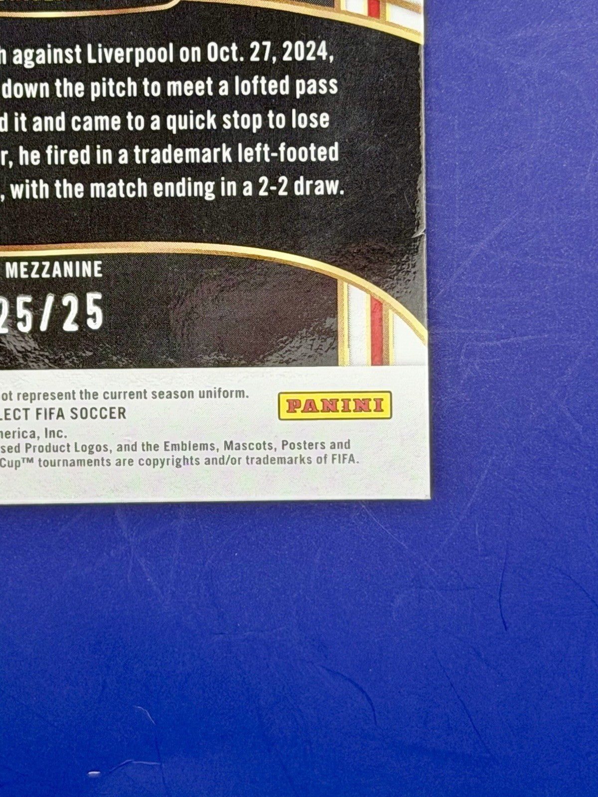 2024-25 Panini Select Mezzanine Bukayo Saka Arsenal Rainbow Book End 25/25