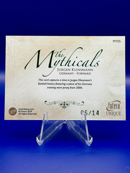 2024 Futera Jurgen Klinsman The Mythicals Relic /14 Germany Tottenham