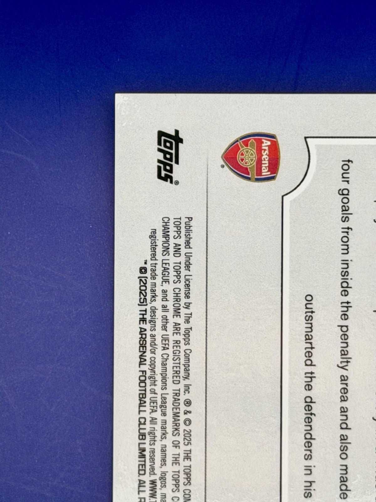 2023-24 Topps Chrome UCC Bukayo Saka Arsenal Orange /25