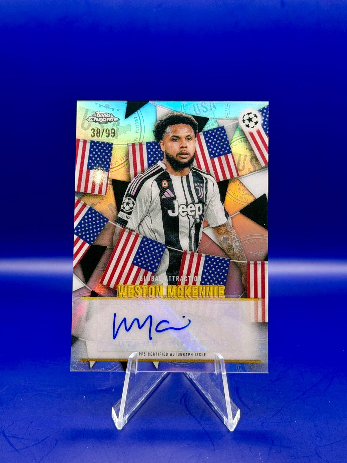 2025.26 Topps Chrome UCC Global Attractions Weston Mckennie (Case Hit) Auto /99