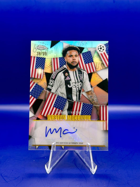 2025.26 Topps Chrome UCC Global Attractions Weston Mckennie (Case Hit) Auto /99