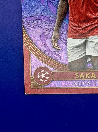 2024 Topps UCC Year Of The Dragon Bukayo Saka Arsenal Purple Parallel/15