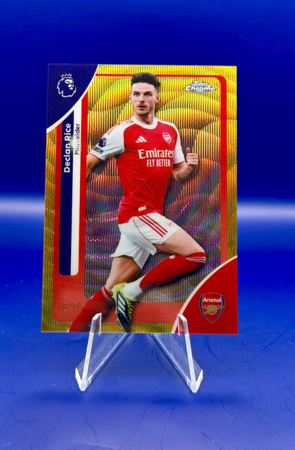 2025-26 Topps Chrome Declan Rice Arsenal Gold Refractor /50