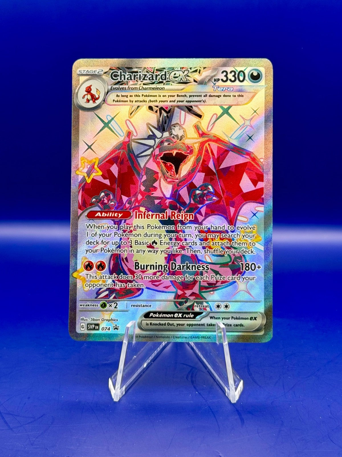 Pokémon TCG Charizard EX Scarlet Violet Black Star Promo Card SVP074