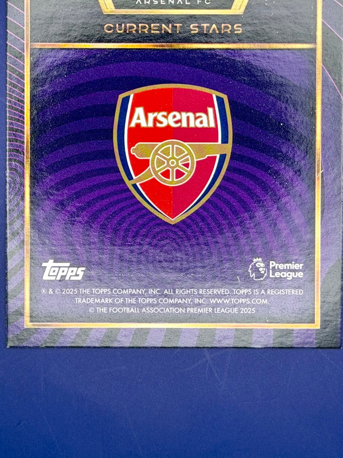 2025 Topps Gold Declan Rice Purple Refractioer /50