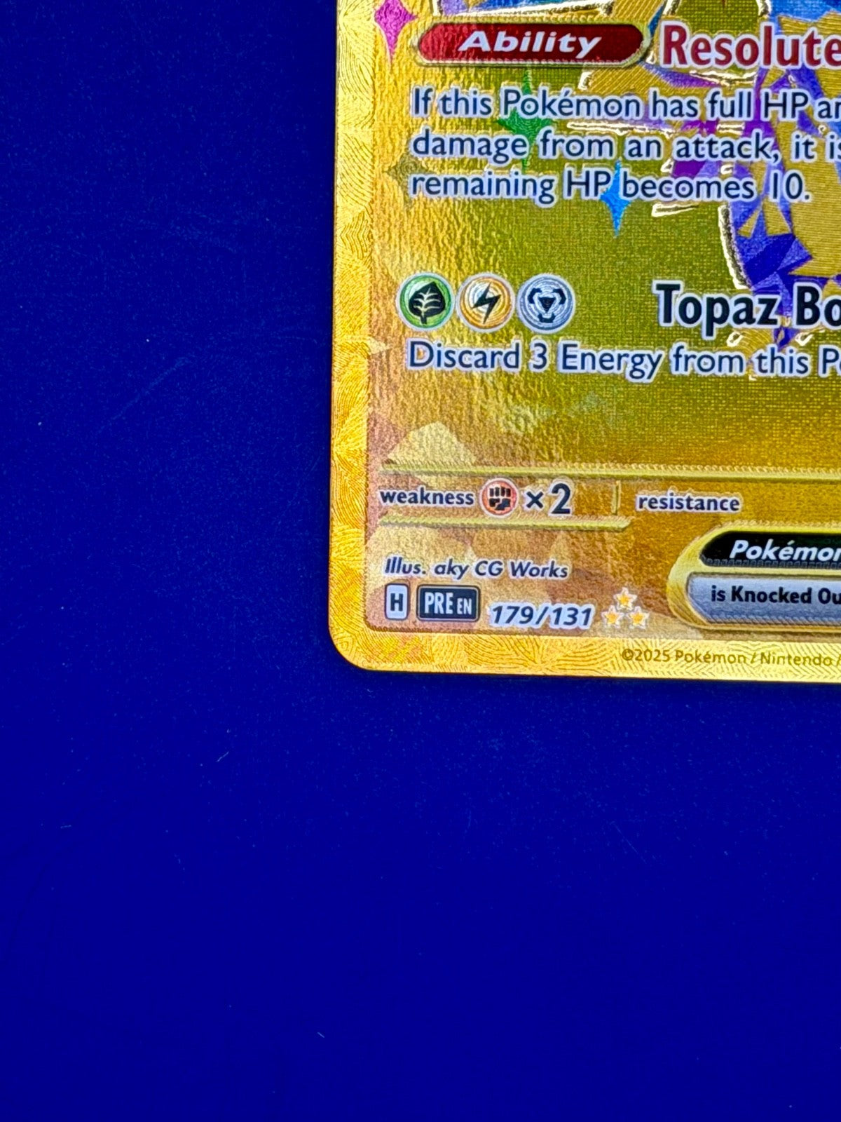 Pokémon TCG SV Prismatic Pikachu EX 179/131 Gold Secret Rare Card