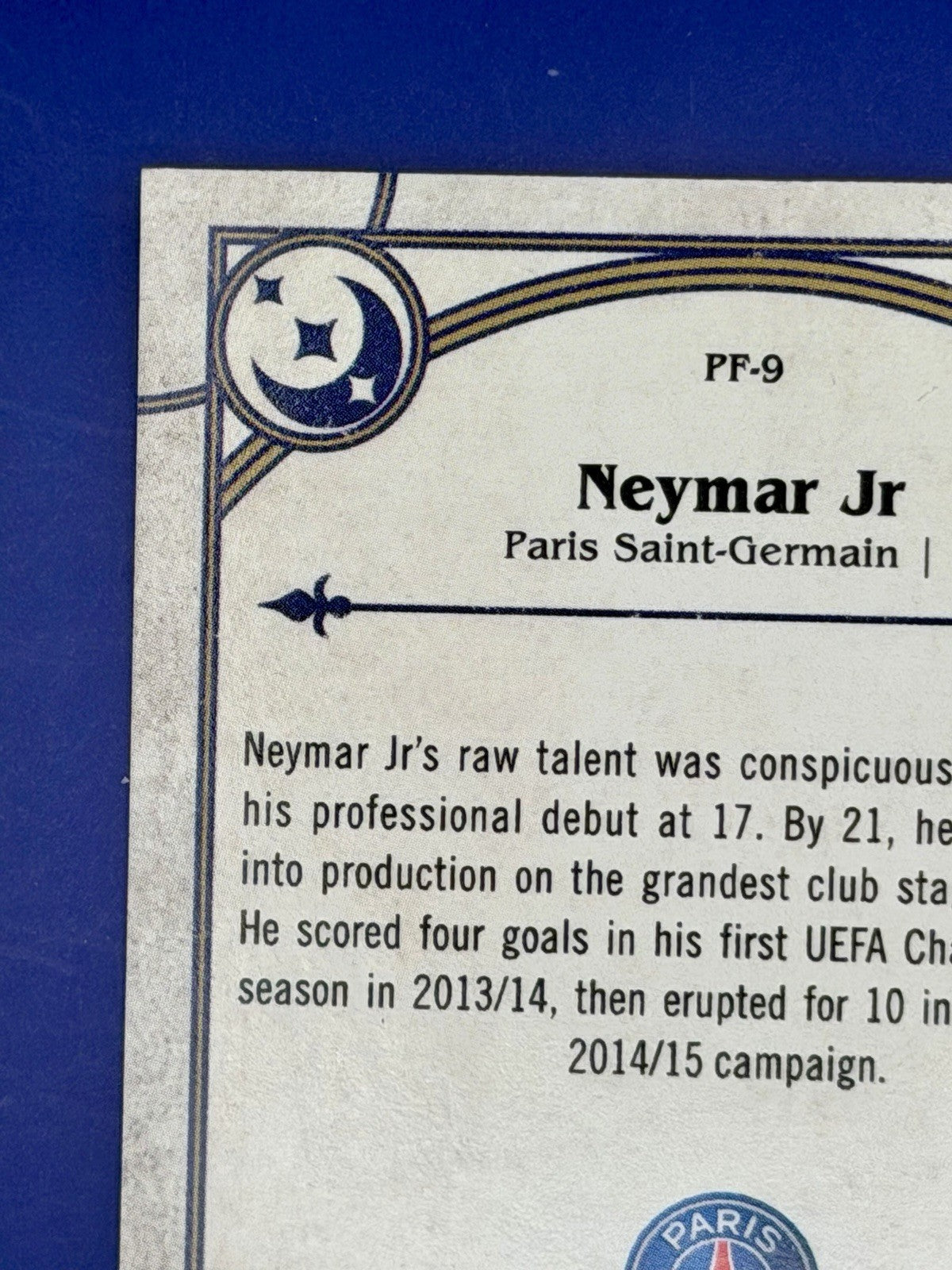 2022 Topps Merlin Neymar Prophecy Fulfilled Brazil PSG /25