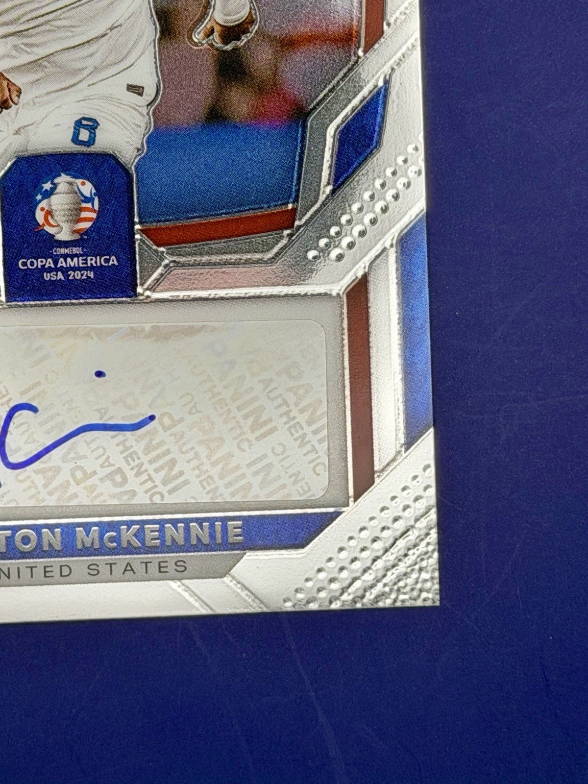 2024 panini prizm copa America Weston Mckennie Auto USA Juventus