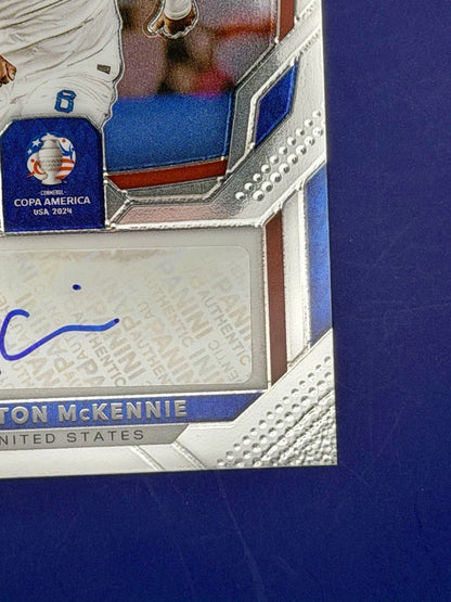 2024 panini prizm copa America Weston Mckennie Auto USA Juventus