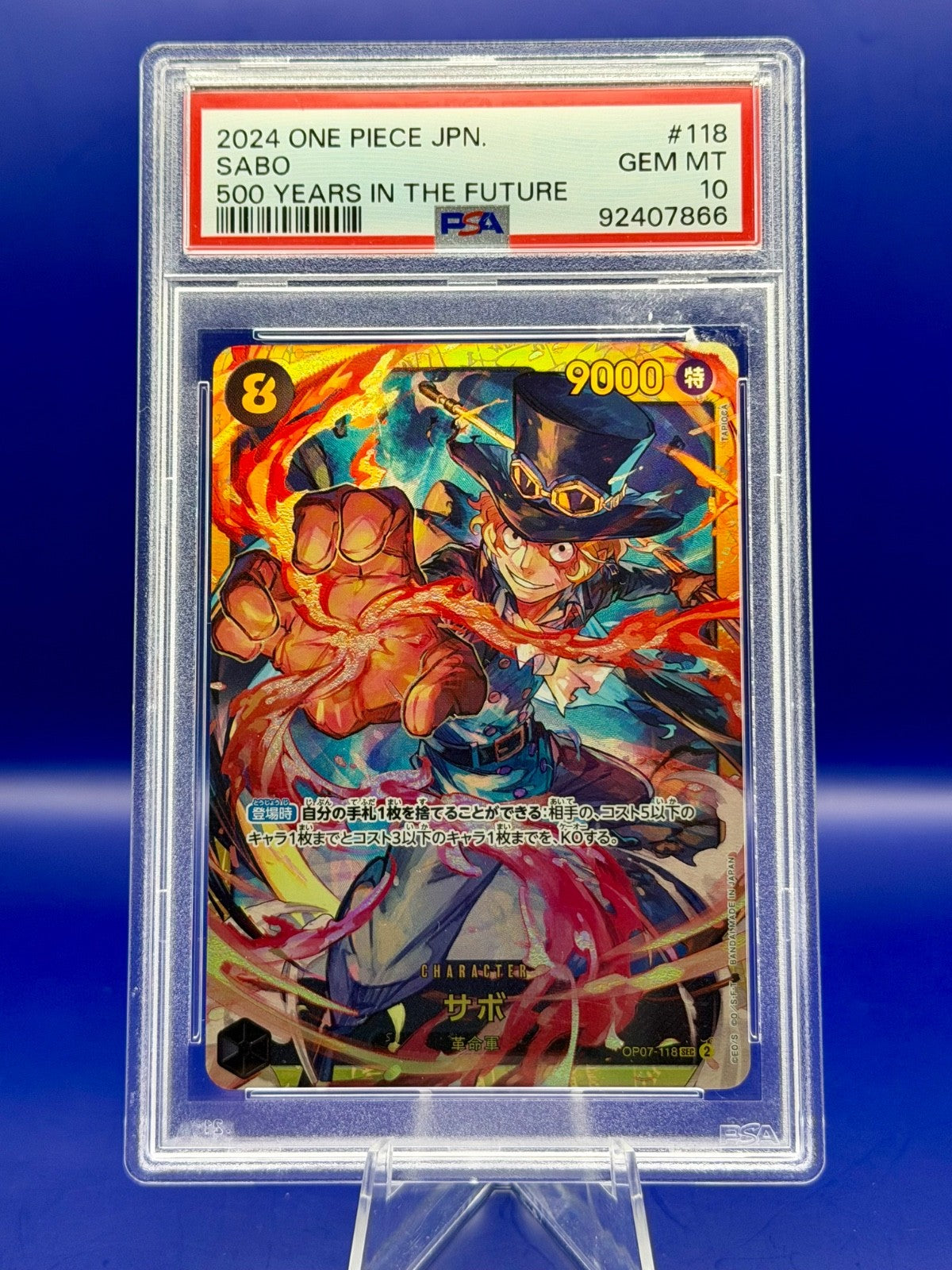 PSA 10 Sabo OP07-118 SEC Alt Art 500 Years in the Future One Piece Japanese