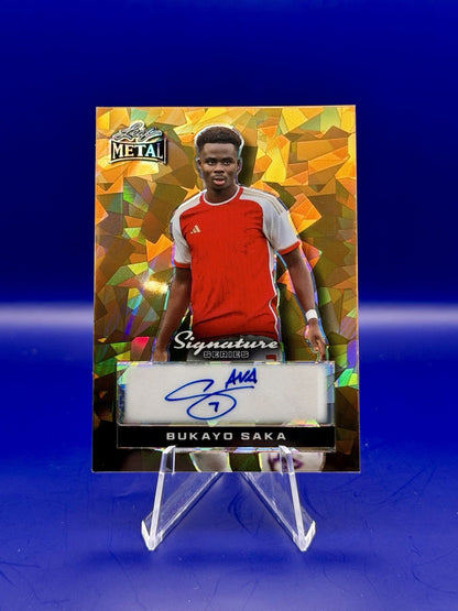 2024 Leaf Metal Signature Series Bukayo Saka Borderless Crystal Gold Auto #1/1