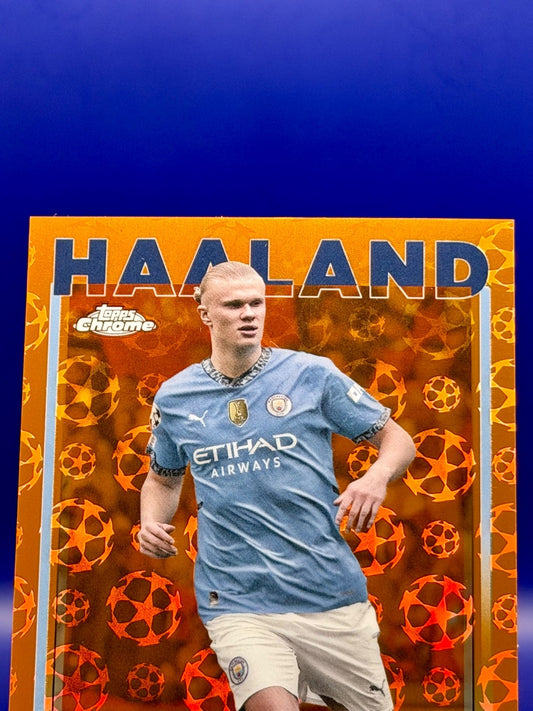 Topps Chrome 2022 Champions League Erling Haaland Soccer Card /25