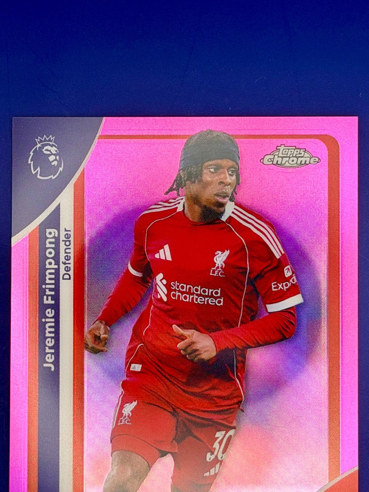 2026 Topps Chrome Jeremie Frimpong Liverpool Pink Refractor /250