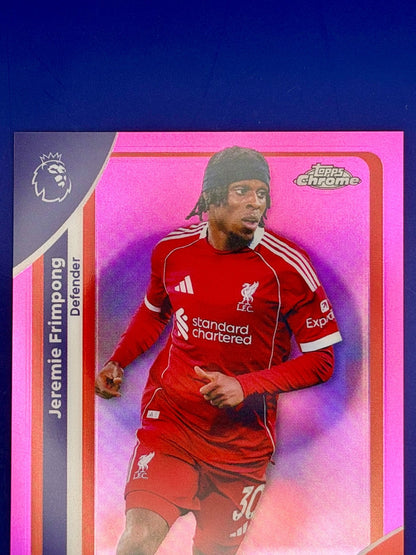 2026 Topps Chrome Jeremie Frimpong Liverpool Pink Refractor /250