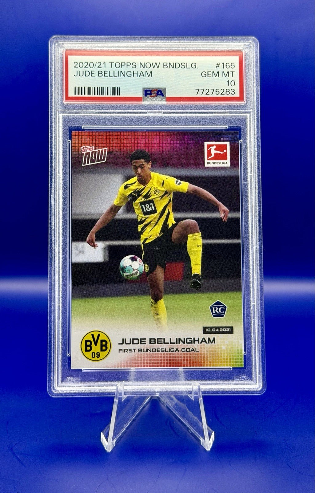 TOPPS NOW BUNDESLIGA 20/21 JUDE BELLINGHAM RC DORTMUND MADRID GRADED PSA 10 🔥🥳