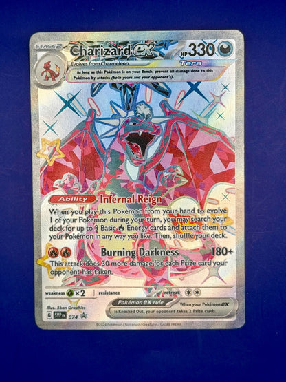 Pokémon TCG Charizard EX Scarlet Violet Black Star Promo Card SVP074