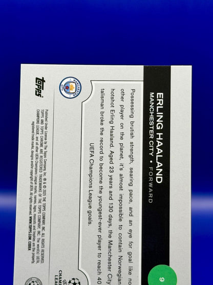 Topps Chrome 2022 Champions League Erling Haaland Soccer Card /25