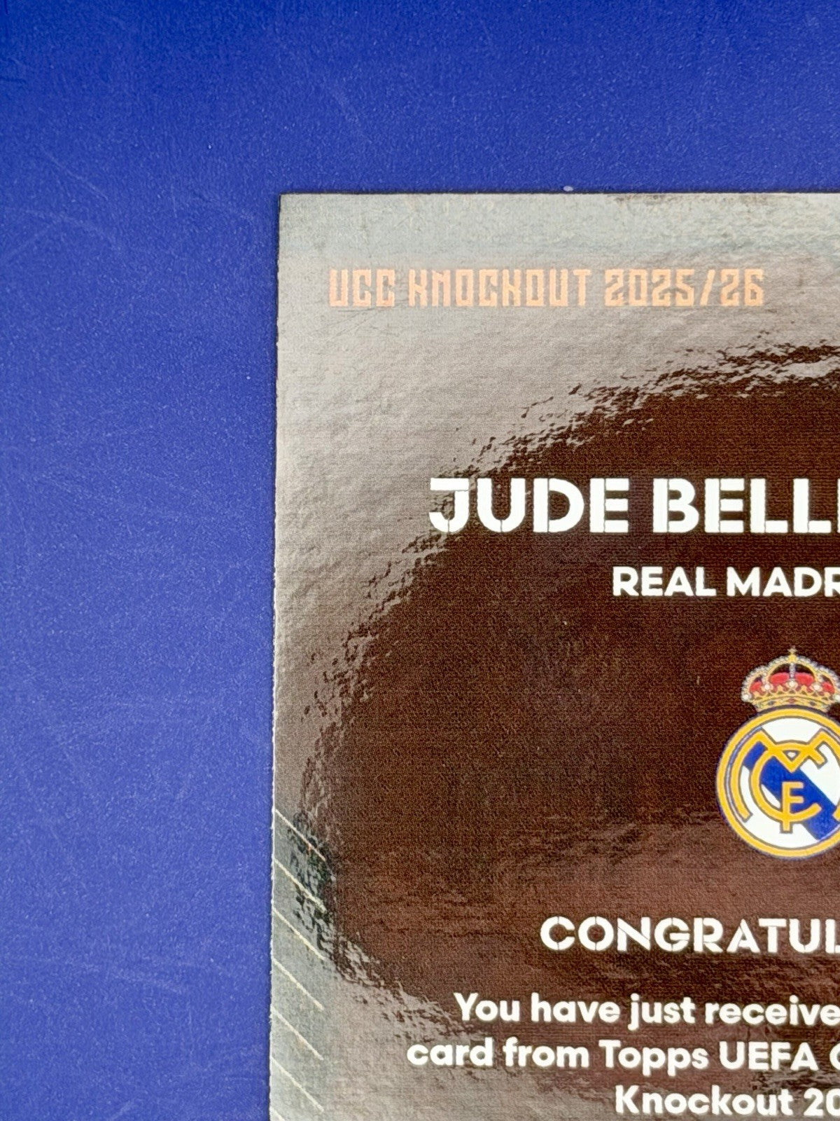 2025 Topps UCC Knockout Jude Bellingham Real Madrid England Orange Auto /25