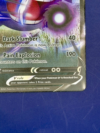 Pokemon Card Gengar v 156/264 Fusion Strike Half Art Holo Ultra Rare NM