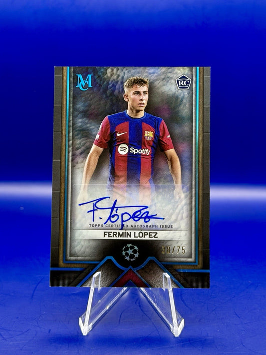 2023-24 Topps Museum UCC Barcelona Fermin Lopez Archival RC Auto /75