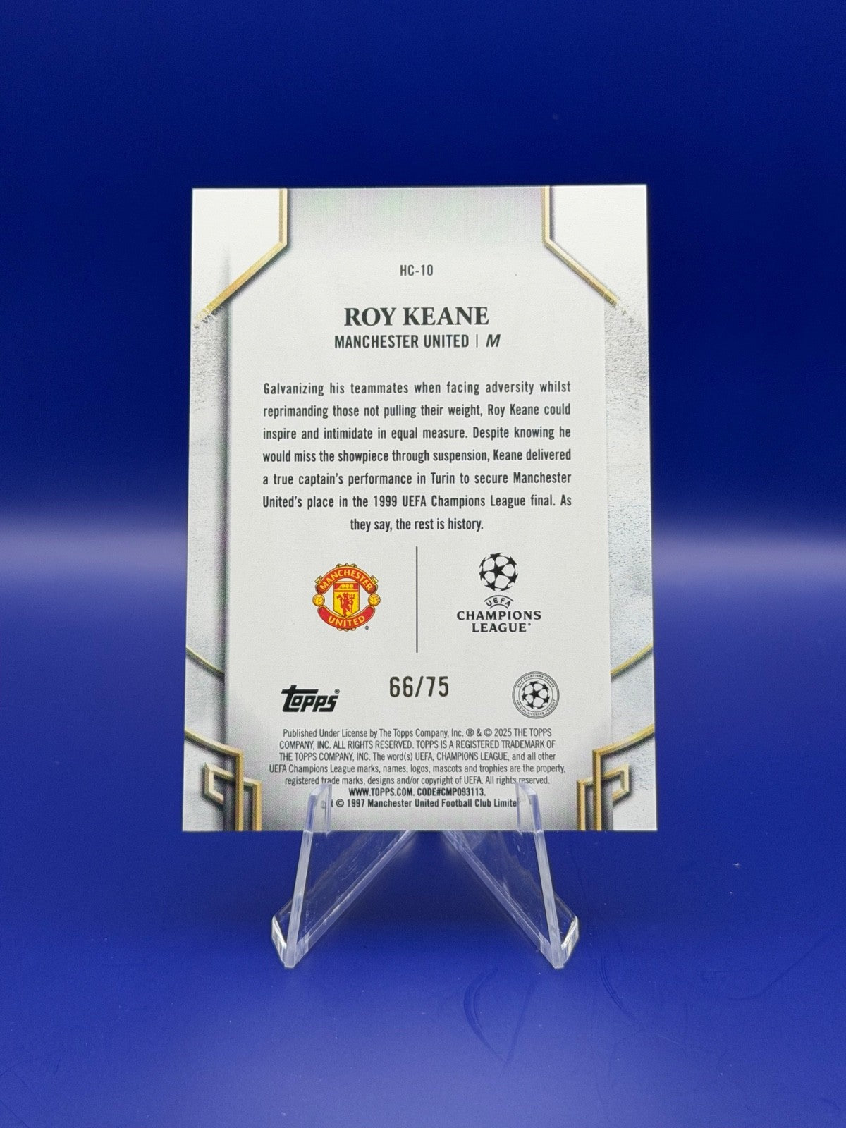 2025 Topps UCC Historic Captains Roy Keane /75