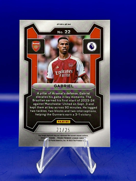 2023-24 Panini Prizm Gabriel Arsenal Purple Parallel /25