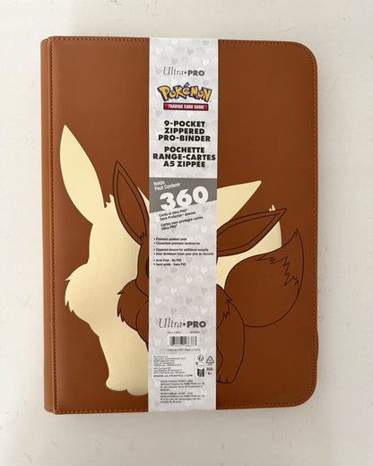 Ultra Pro Elite Series 9 Pocket Zip Pro Eevee Binder Pokemon 360 Slots New