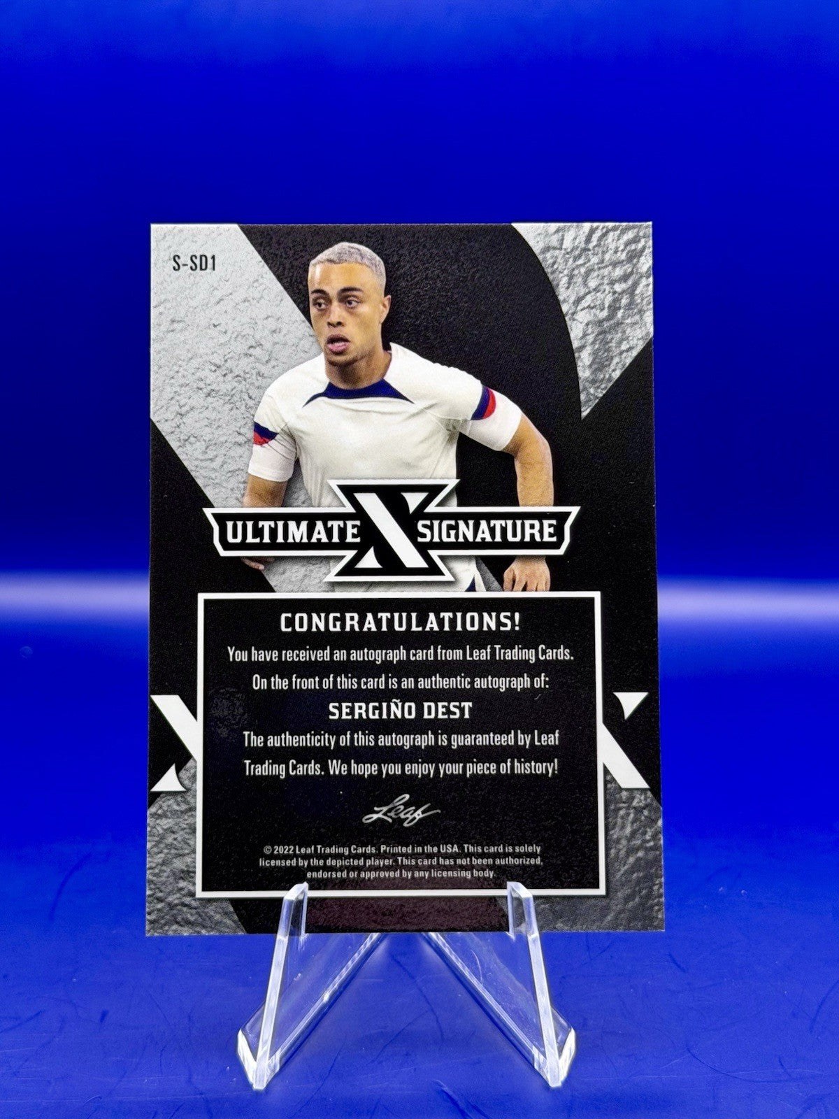 2022 Leaf Ultimate Signature USA Sergino Dest Auto /8
