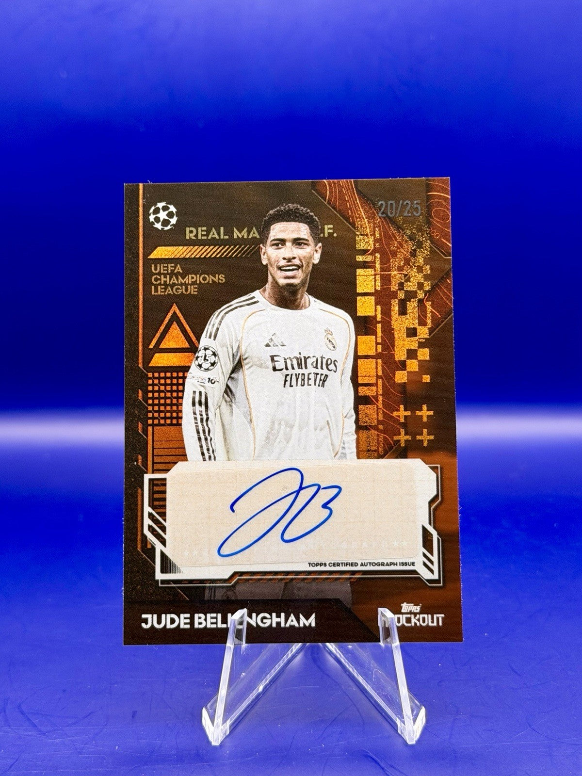 2025 Topps UCC Knockout Jude Bellingham Real Madrid England Orange Auto /25