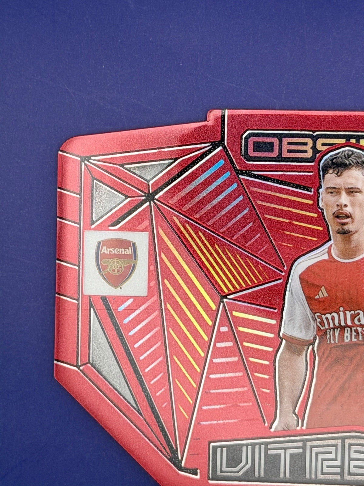 2023-24 Panini Obsidian Gabriel Martinelli Arsenal Vitreous Red Etch /10