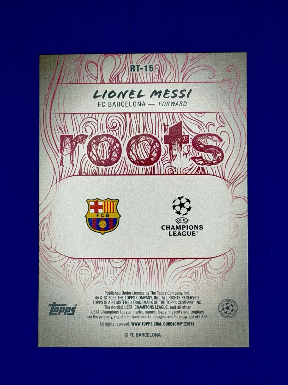 topps ucc flagship 2025/26 roots Lionel Messi FC Barcelona Orange /25