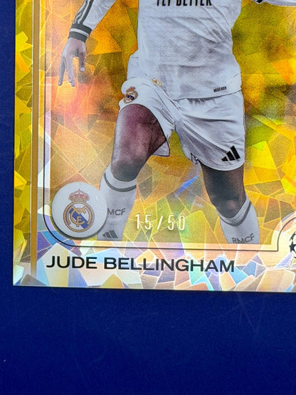 2024-25 Topps Chrome UEFA Jude Bellingham Gold Sapphire /50 